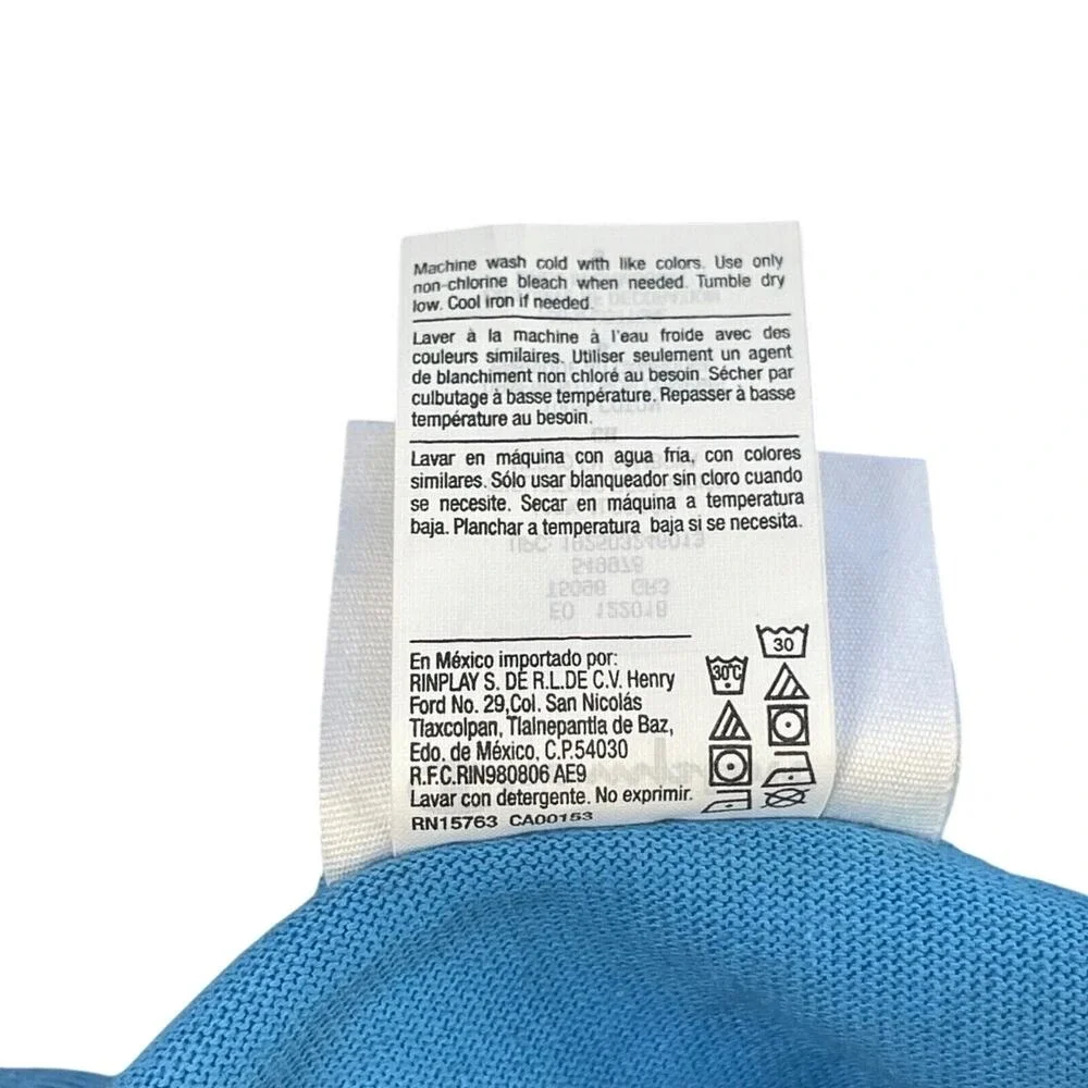 Champion T-shirt Men Small Blue Colorblock Asymmetric Hem Heritage Shift Pocket - Picture 6 of 8